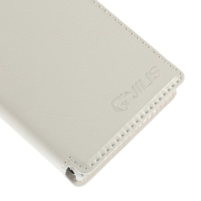 „Jilis“ atvērams ādas balts Huawei Ascend G6 futrālis / Vacins.lv