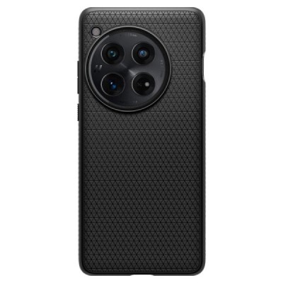 OnePlus 12 "Spigen" Liquid Air melns cieta silikona apvalks | vacins.lv