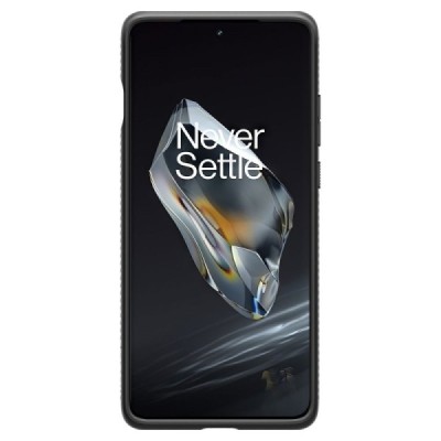 OnePlus 12 "Spigen" Liquid Air melns cieta silikona apvalks | vacins.lv