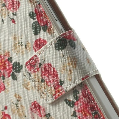 Atvēramais Huawei Ascend G6 rožu krāsains maciņš - balts / Vacins.lv