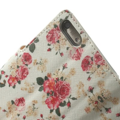 Atvēramais Huawei Ascend G6 rožu krāsains maciņš - balts / Vacins.lv