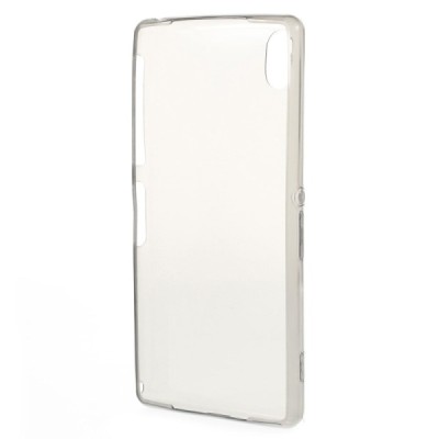 Sony Xperia Z2 dzidrs (caurspīdīgs) cieta silikona TPU pasaulē planākais pelēks futrālis / Vacins.lv