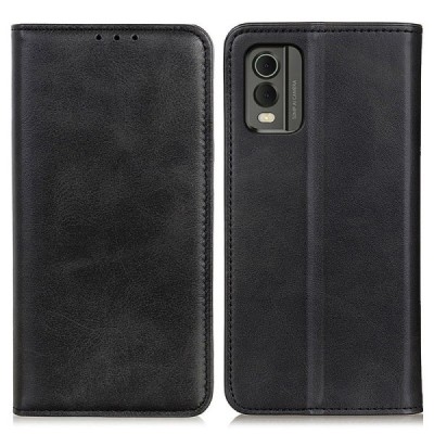 Nokia C32 „Split“ juodas odinis atverčiamas dėklas - knygutė | Priedai.lt