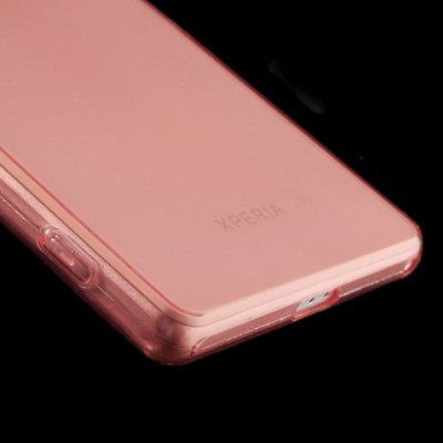 Sony Xperia Z2 dzidrs (caurspīdīgs) cieta silikona TPU pasaulē planākais sarkans futrālis / Vacins.lv