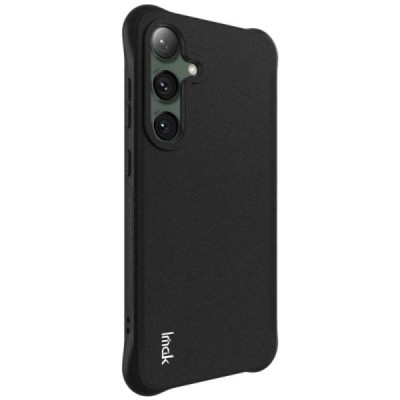 Samsung Galaxy S24 FE "Imak" pastiprinātas aizsardzības cieta silikona matēta (TPU) melns vāciņš | Vacins.lv