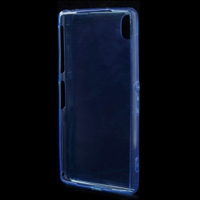 Sony Xperia Z2 dzidrs (caurspīdīgs) cieta silikona TPU pasaulē planākais zils futrālis / Vacins.lv