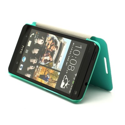 Atvēramais HTC One M7 zaļš maciņš / Vacins.lv