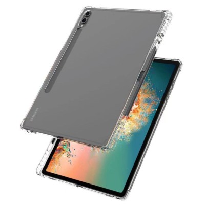 Samsung Galaxy Tab S9 Ultra 14.6" (X910) sustiprintos apsaugos kieto silikono TPU skaidrus dėklas - nugarėlė | Priedai.lt