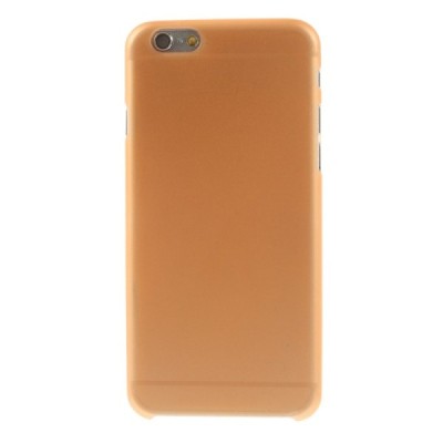 Ploniausias pasaulyje plastikinis skaidrus Apple iPhone 6 (6s) oranžinis dėklas - nugarėlė / Priedai.lt