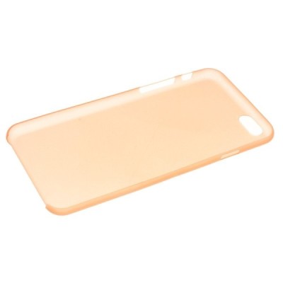 Ploniausias pasaulyje plastikinis skaidrus Apple iPhone 6 (6s) oranžinis dėklas - nugarėlė / Priedai.lt