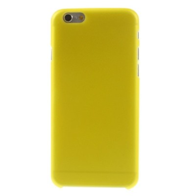 Ploniausias pasaulyje plastikinis skaidrus Apple iPhone 6 (6s) geltonas dėklas - nugarėlė / Priedai.lt