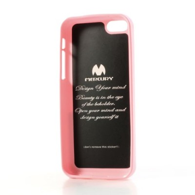 „Mercury“ Color kieto silikono (TPU) rožinis Apple iPhone 5C dėklas (dėkliukas) / Priedai.lt