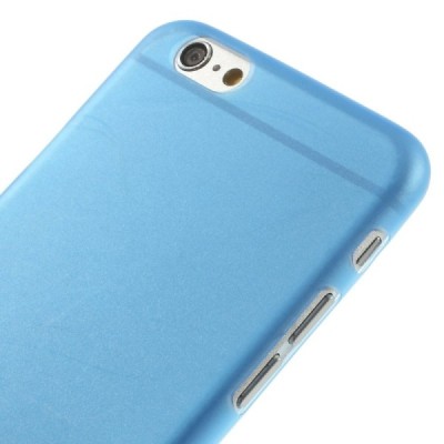 Ploniausias pasaulyje plastikinis skaidrus Apple iPhone 6 (6s) mėlynas dėklas - nugarėlė / Priedai.lt