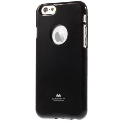 Apple iPhone 6 (6s) juodas Mercury kieto silikono (TPU) dėklas / Priedai.lt