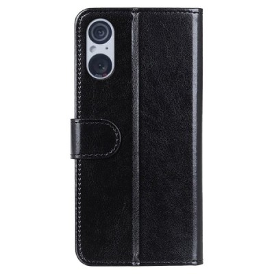 Sony Xperia 5 V atvēramais ādas melns maciņš, grāmata (maks) | Vacins.lv