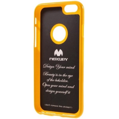 Apple iPhone 6 (6s) geltonas Mercury kieto silikono (TPU) dėklas / Priedai.lt