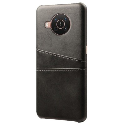 Nokia X20 (X10) melns ādas futrālis ar iebūvētu karšu turētāju | Vacins.lv