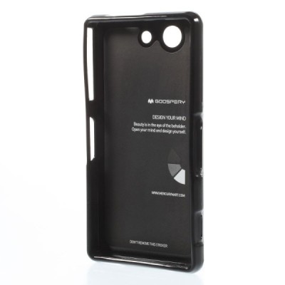 Sony Xperia Z3 Compact Mercury melns cieta silikona (TPU) futrālis / Vacins.lv