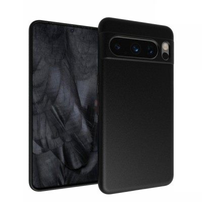 Google Pixel 8 Pro cieta silikona (TPU) melns apvalks | vacins.lv