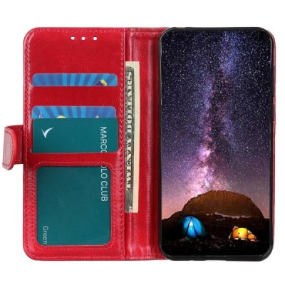 Google Pixel 8 atvēramais ādas sarkans maciņš (maks) | Vacins.lv