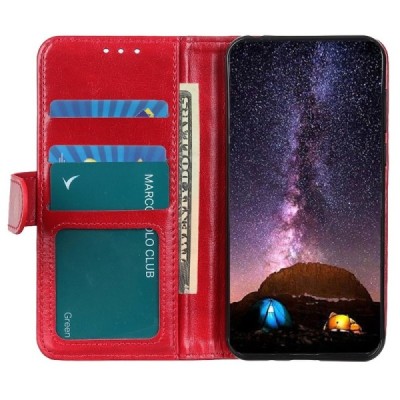 Google Pixel 8 Pro atvēramais ādas sarkans maciņš (maks) | Vacins.lv