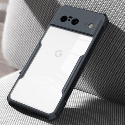 Google Pixel 8 Pro „XUNDD“ dzidrs apmales melnā krāsā cieta silikona (TPU) akrils apvalks | Vacins.lv