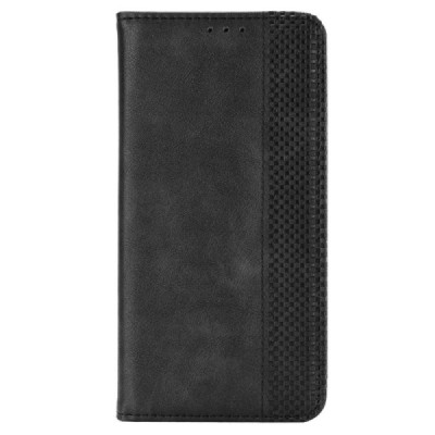 Huawei Honor 70 Lite (X8, X6) Vintage melns ādas atvērams maciņš ar magnetu | Vacins.lv