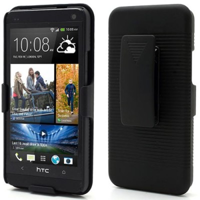 „Trīs vienā“ HTC One M7 melns apvalks / Vacins.lv