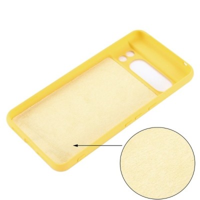 Google Pixel 8 Pro Shell cieta silikona (TPU) apvalks - dzeltens | vacins.lv