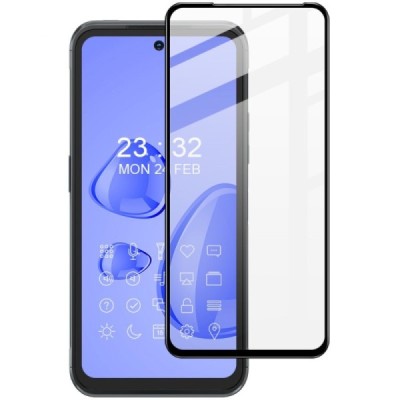 Nokia XR20 „Imak“ Tempered Glass sustiprintos apsaugos juodas pilnai dengiantis apsauginis ekrano stiklas 0,2 mm | Priedai.lt