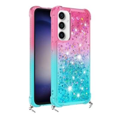 Samsung Galaxy S23 FE (Fan Edition) Strap Shine cieta silikona (TPU) piparmētru / rozs apvalks | Vacins.lv