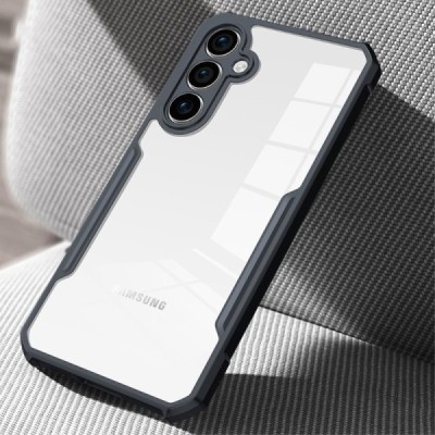 Samsung Galaxy S23 FE (Fan Edition) „XUNDD“ dzidrs apmales melnā krāsā cieta silikona (TPU) akrils apvalks | Vacins.lv