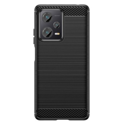 Xiaomi Redmi Note 12 Pro+ 5G „Carbon“ cieta silikona (TPU) melns apvalks | vacins.lv
