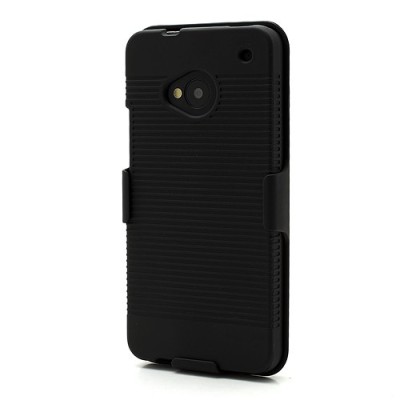 „Trīs vienā“ HTC One M7 melns apvalks / Vacins.lv