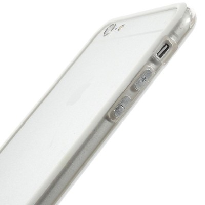 Apple iPhone 6 Plus (6s Plus) dzidrs, caurspīdīgs rāmis (sānu apmale, bamperis) - balts / Vacins.lv