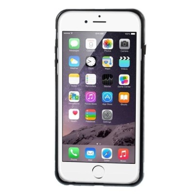 Apple iPhone 6 Plus (6s Plus) dzidrs, caurspīdīgs rāmis (sānu apmale, bamperis) - melns / Vacins.lv