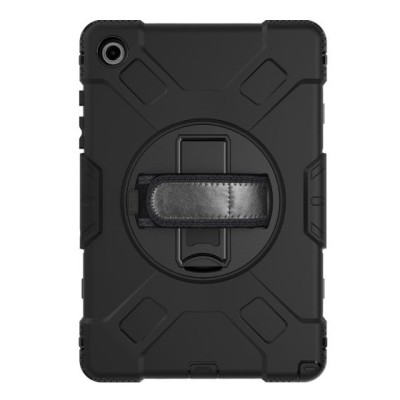 Samsung Galaxy Tab A9+ pastiprinātas aizsardzības melns (360°) apvalks, vaciņš | Vacins.lv