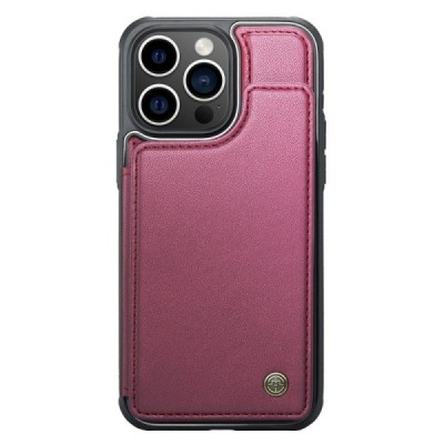 Apple iPhone 15 Pro „CaseMe“ Wallet bordo plastika apvalks | vacins.lv
