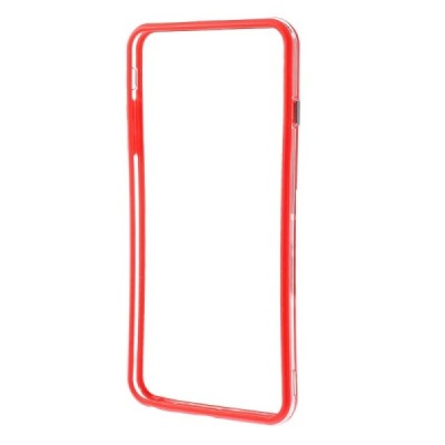 Apple iPhone 6 Plus (6s Plus) dzidrs, caurspīdīgs rāmis (sānu apmale, bamperis) - sarkans / Vacins.lv