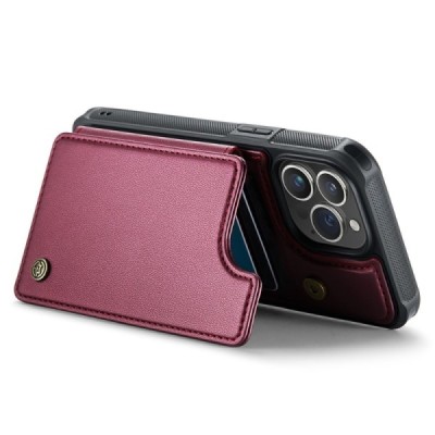 Apple iPhone 15 Pro „CaseMe“ Wallet bordo plastika apvalks | vacins.lv