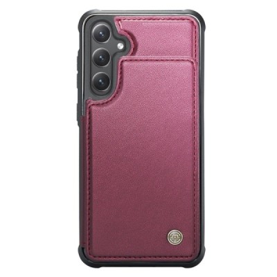 Samsung Galaxy S23 FE (Fan Edition) „CaseMe“ Wallet bordo plastika apvalks | vacins.lv