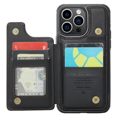 Apple iPhone 15 Pro Max „CaseMe“ Wallet melns plastika apvalks | vacins.lv