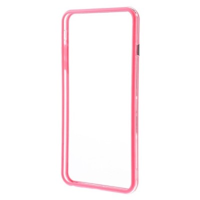 Apple iPhone 6 Plus (6s Plus) dzidrs, caurspīdīgs rāmis (sānu apmale, bamperis) - rozs / Vacins.lv