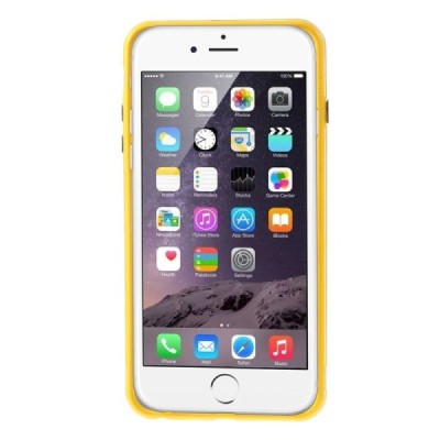Apple iPhone 6 Plus (6s Plus) dzidrs, caurspīdīgs rāmis (sānu apmale, bamperis) - dzeltens / Vacins.lv