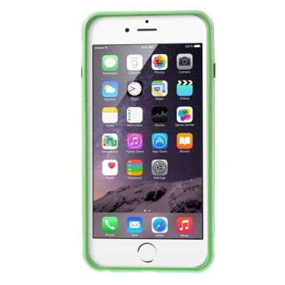 Apple iPhone 6 Plus (6s Plus) dzidrs, caurspīdīgs rāmis (sānu apmale, bamperis) - zaļš / Vacins.lv