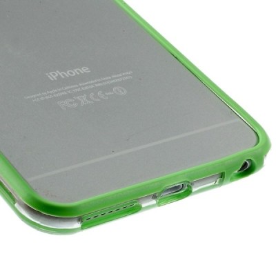 Apple iPhone 6 Plus (6s Plus) dzidrs, caurspīdīgs rāmis (sānu apmale, bamperis) - zaļš / Vacins.lv