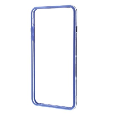 Apple iPhone 6 Plus (6s Plus) skaidrus permatomas rėmelis (kraštų apvadas, bamperis) - tamsiai mėlynas / Priedai.lt