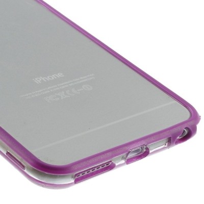 Apple iPhone 6 Plus (6s Plus) dzidrs, caurspīdīgs rāmis (sānu apmale, bamperis) - violets / Vacins.lv