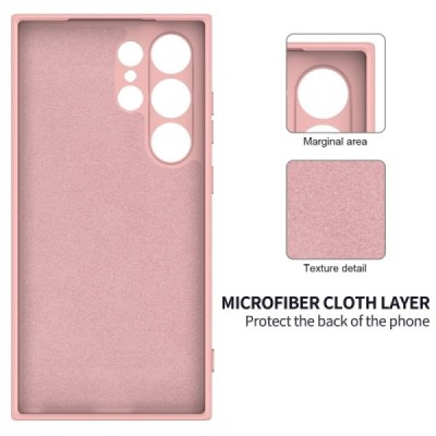 Samsung Galaxy S24 Ultra (SM-S928) Shell cieta silikona (TPU) apvalks - rozs | vacins.lv