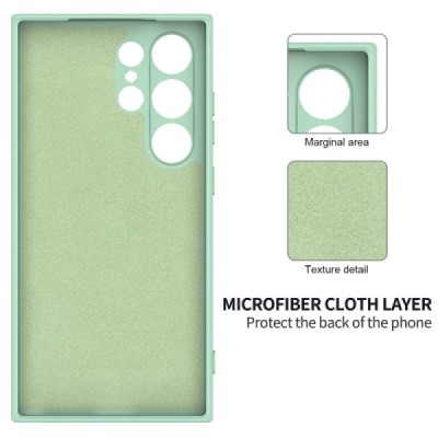 Samsung Galaxy S24 Ultra (SM-S928) Shell cieta silikona (TPU) apvalks - zaļš | Vacins.lv